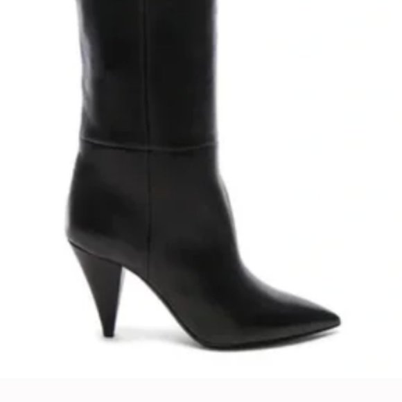 SAINT LAURENT - LEATHER OVER THE KNEE BOOT - Picture 5 of 11